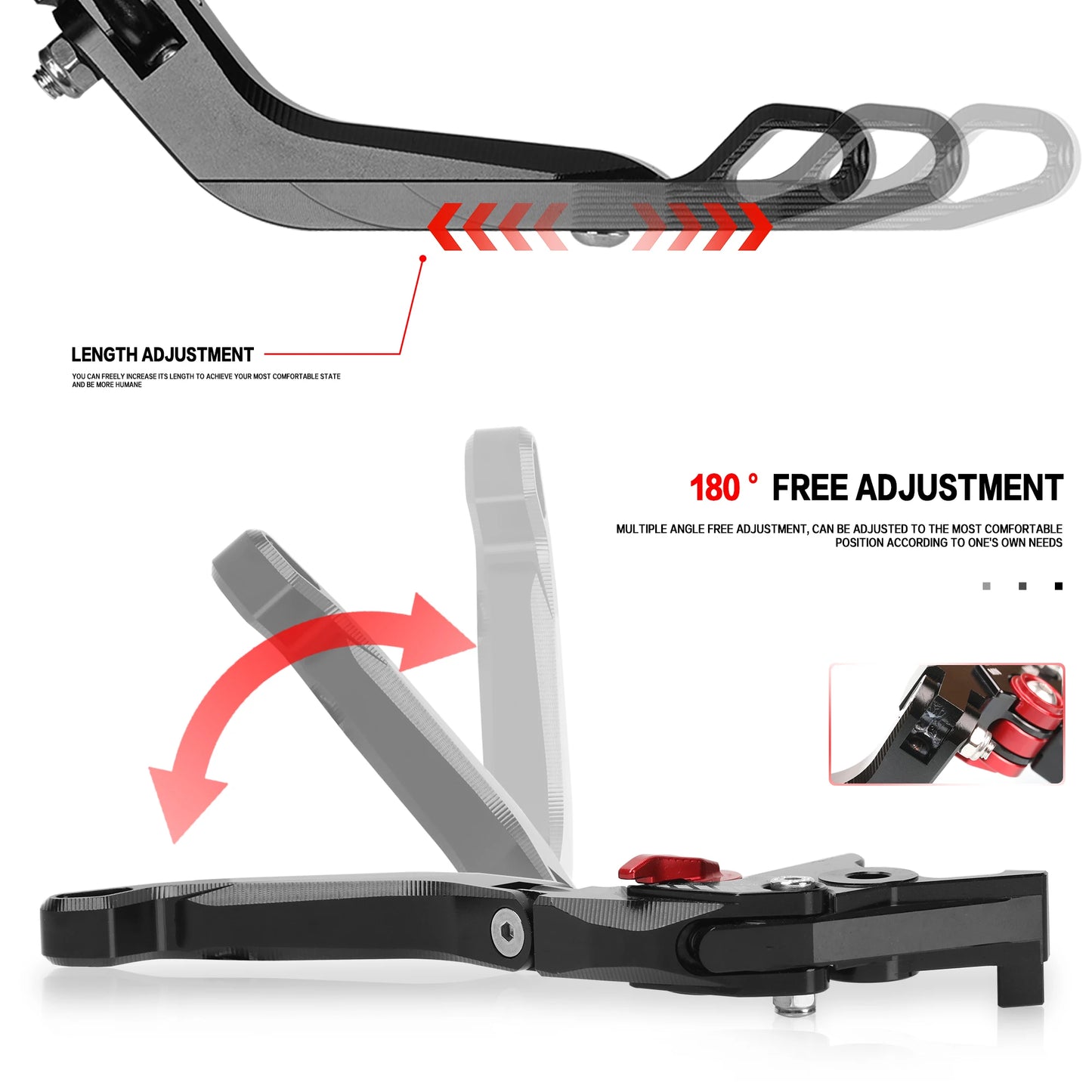 5D CNC Aluminum Foldable Motorcycle Brakes Levers Set for Himalayan 450 2023