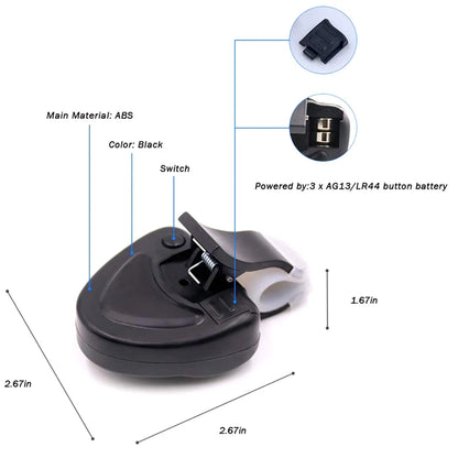 LED Fishing Bite Alarm Clip Carp Rod Bell Sound Indicator Night Sensor
