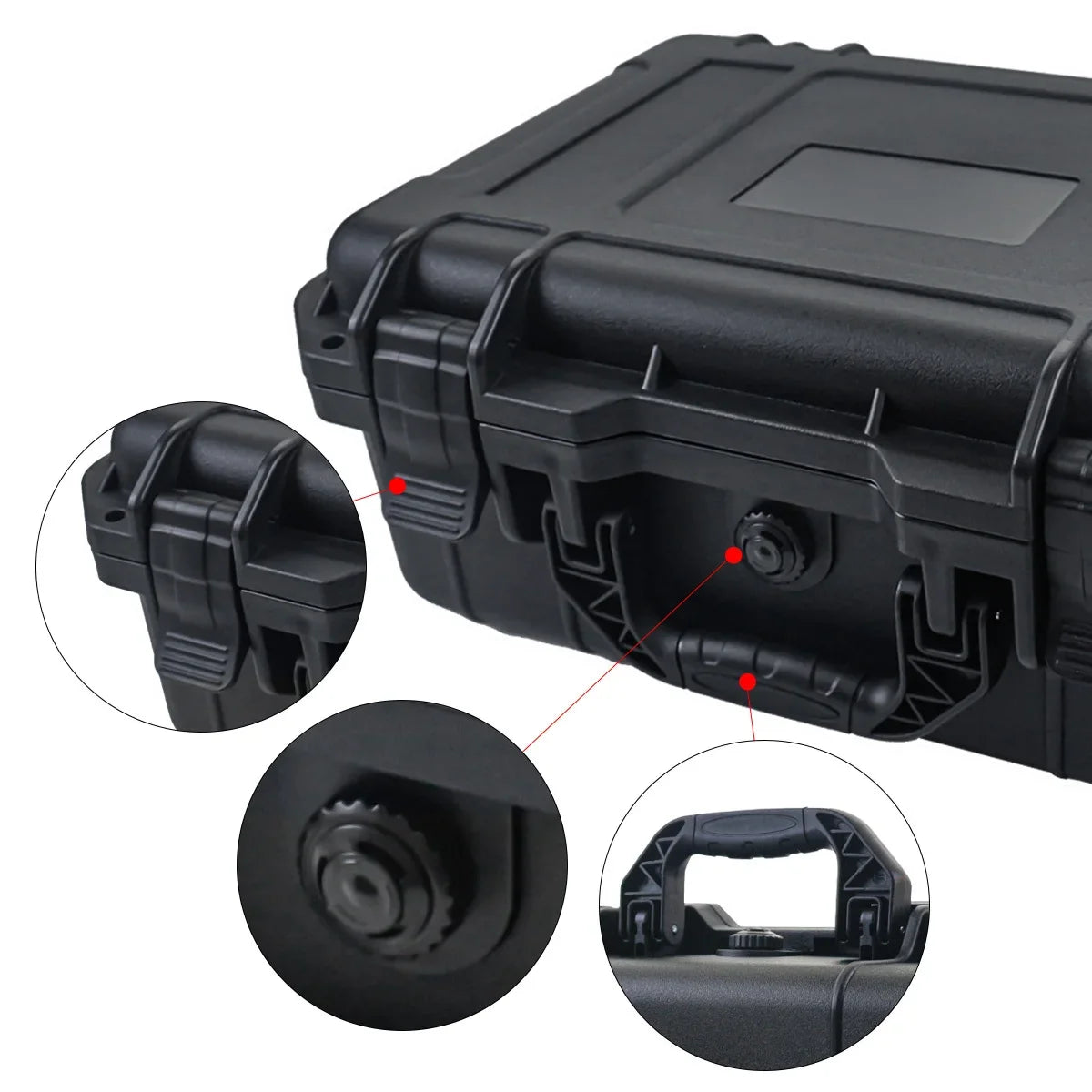 1pc Hard Carry Case Waterproof Storage Box with Pre-Cut Sponge Organizer