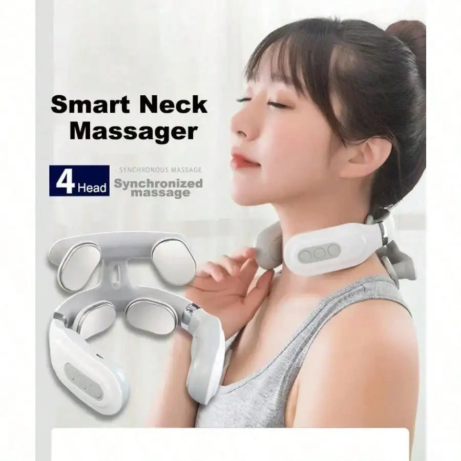 Rechargeable Lithium Battery Neck & Shoulder Massager with Heat Electric