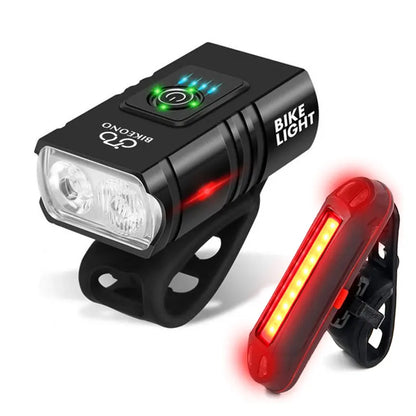 Rear Bicycle Light USB Rechargeable LED Front & Back Mountain Bike Lamp