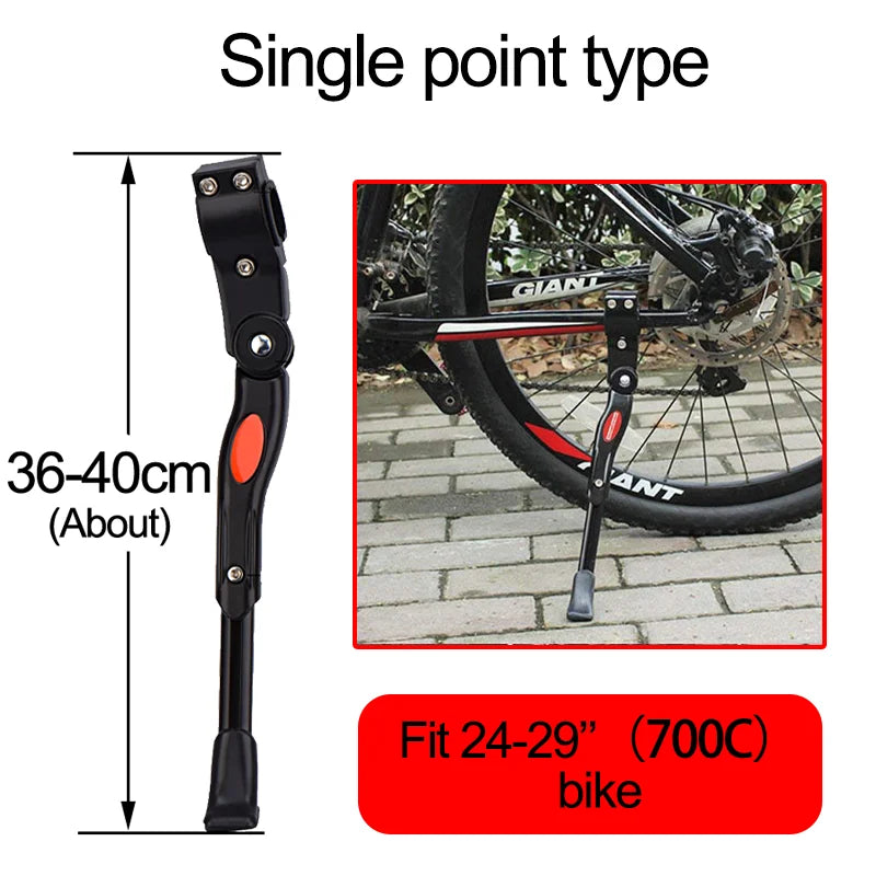 Bicycle Kick Stand Adjustable Heavy Duty Side Rear Prop for Mountain Bike