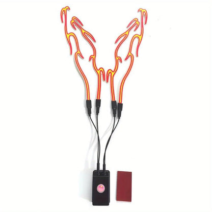 4 in 1 Motorcycle Helmet LED Cold Light Waterproof Strip Sticker Flashing Warning Lights Night Riding Chargeable Accessories-EXPROTAS