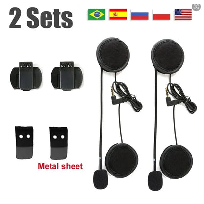 EJEAS V6 PRO Helmet Intercom Clip 3.5mm Microphone Speaker Headset for Vnetphone V4 Motorcycle Bluetooth Interphone