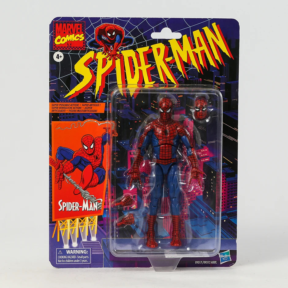 Marvel Legends Retro Cardback Spider-Man Cel-Shading Comics PVC Action Figure Collectible Model Toy Gift-EXPROTAS