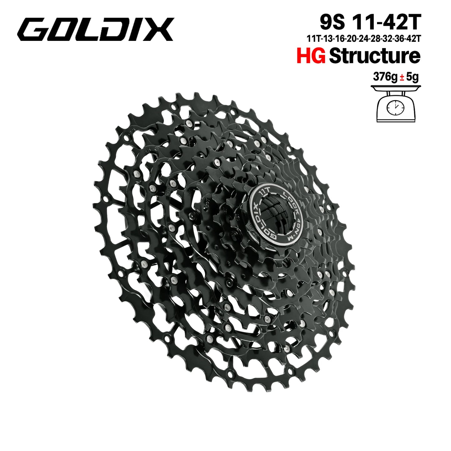 GOLDIX Mountain Bike Cassette 9 10 11 12 13 Speed HG Carbon Steel - EXPROTAS