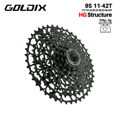 GOLDIX Mountain Bike Cassette 9 10 11 12 13 Speed HG Carbon Steel - EXPROTAS