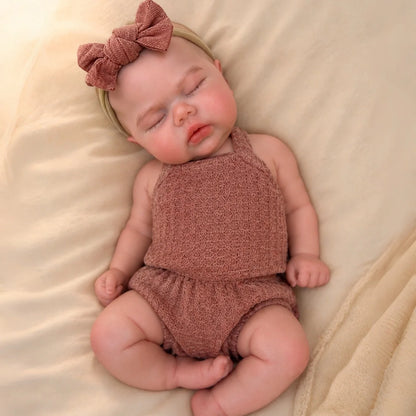 33cm Open Mouth Silicone Reborn Doll Girl Soft Touch Full Body Baby