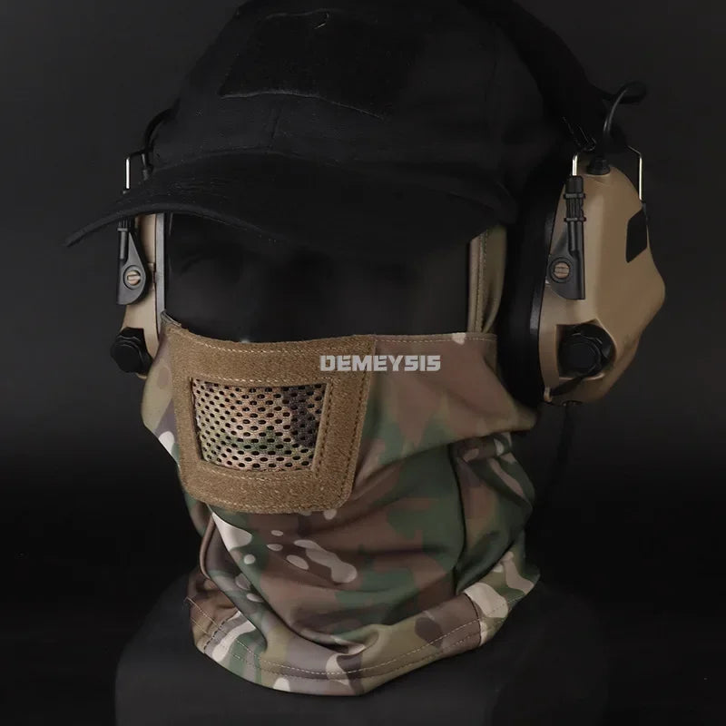 Tactical Airsoft Protection Balaclava Face Mask Steel Mesh for Hunting Sports