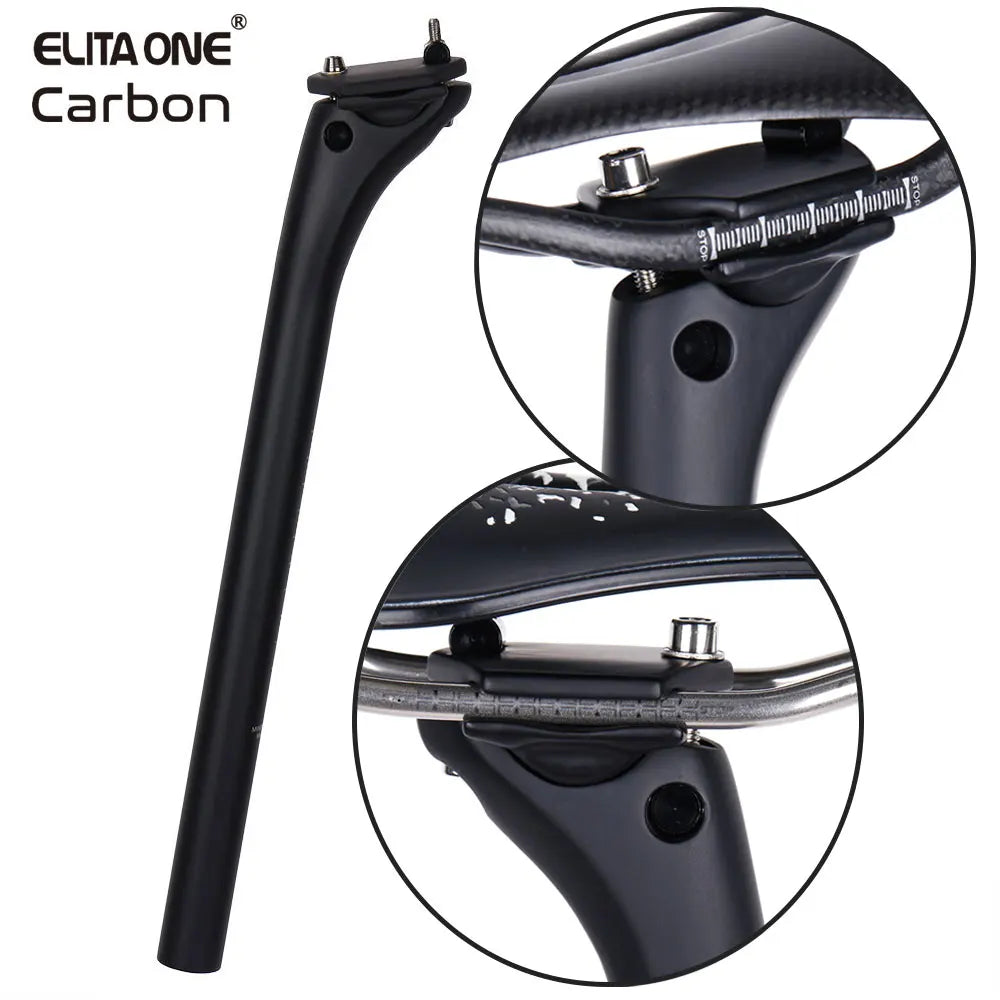 Road Bike Seatpost Carbon 20mm Offset 27.2/30.9/31.6mm MTB Ultralight