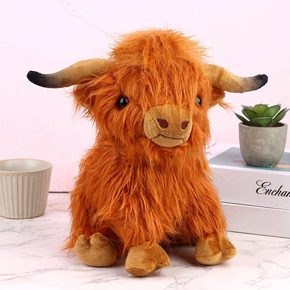 Highland Cow Plush Soft Stuffed Animal Doll Home Decor Toy 29cm