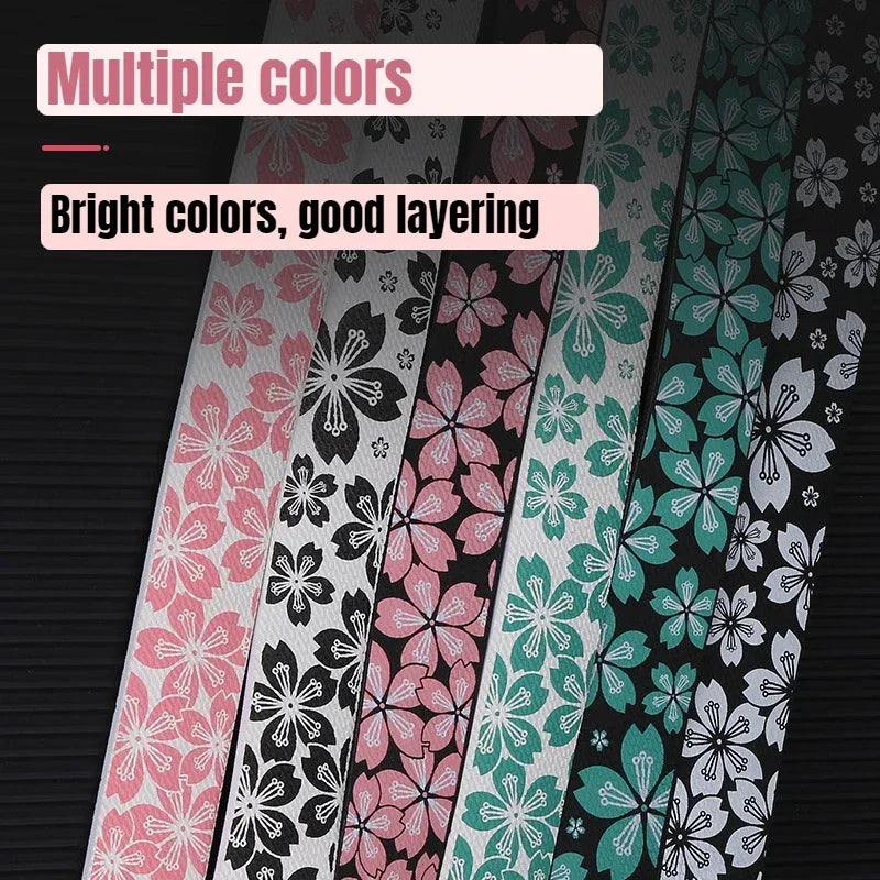 Sakura Pattern Bike Handlebar Tape Soft Road Gravel Bicycle Bar Wrap Grip