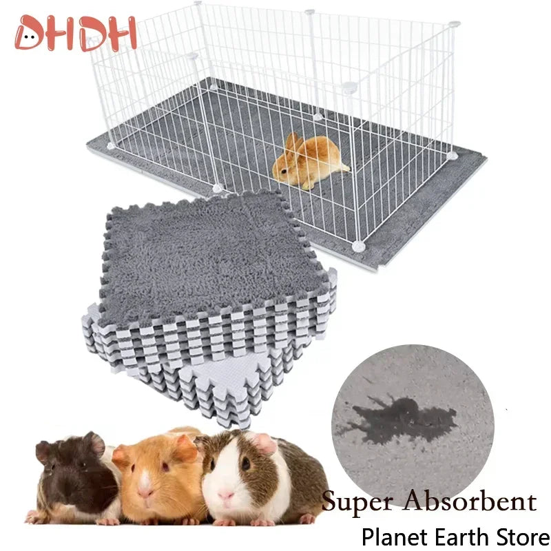 10Pcs Waterproof Guinea Pig Cage Liner Washable Pee Pad Bedding Mat