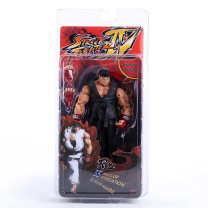 Street Fighter Chun Li Ryu Ken Guile Akuma PVC Articulated Action Figure Toy