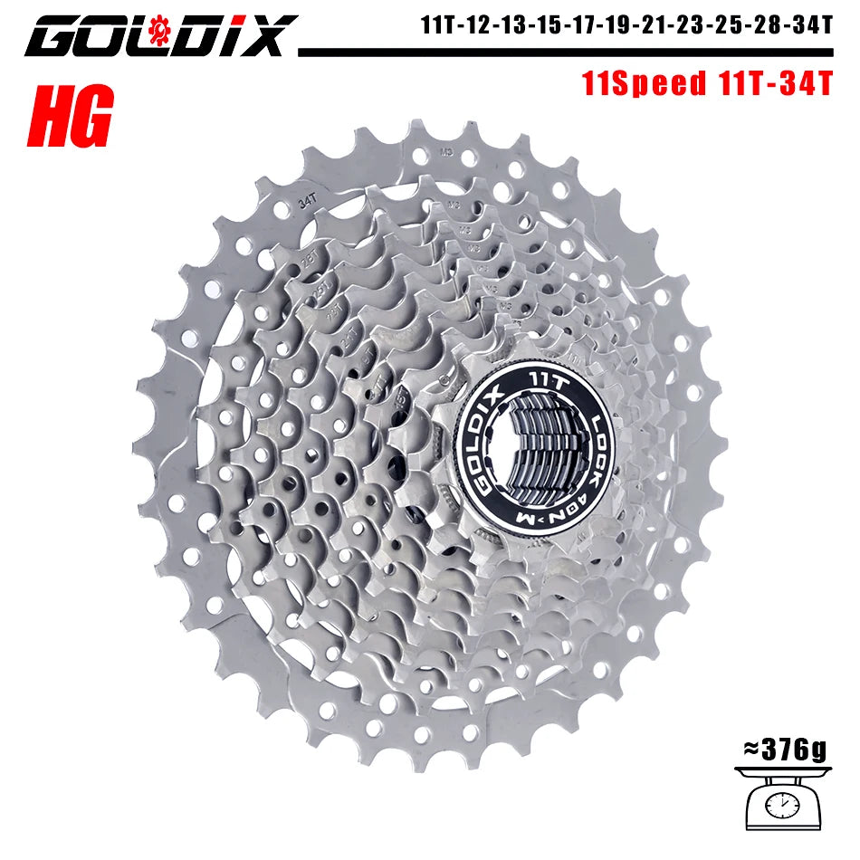 GOLDIX 8–12 Speed Cassette 11-25T 11-28T 11-32T 11-34T 11-36T Compatible Shimano SRAM - EXPROTAS