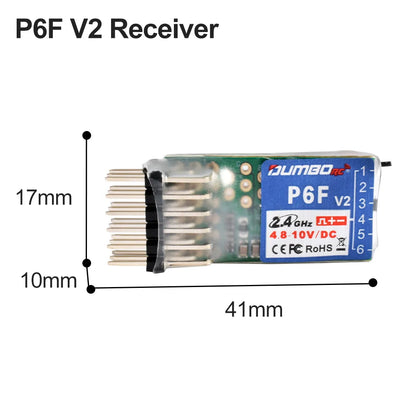 Dumborc 2.4GHz Receiver for RC Car Boat with Gyro P6DC P6F P4FM P10F