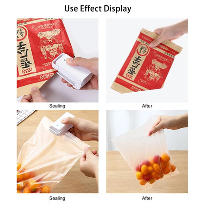 Mini Plastic Food Bag Sealer Machine Thermal Package Bags 1000W