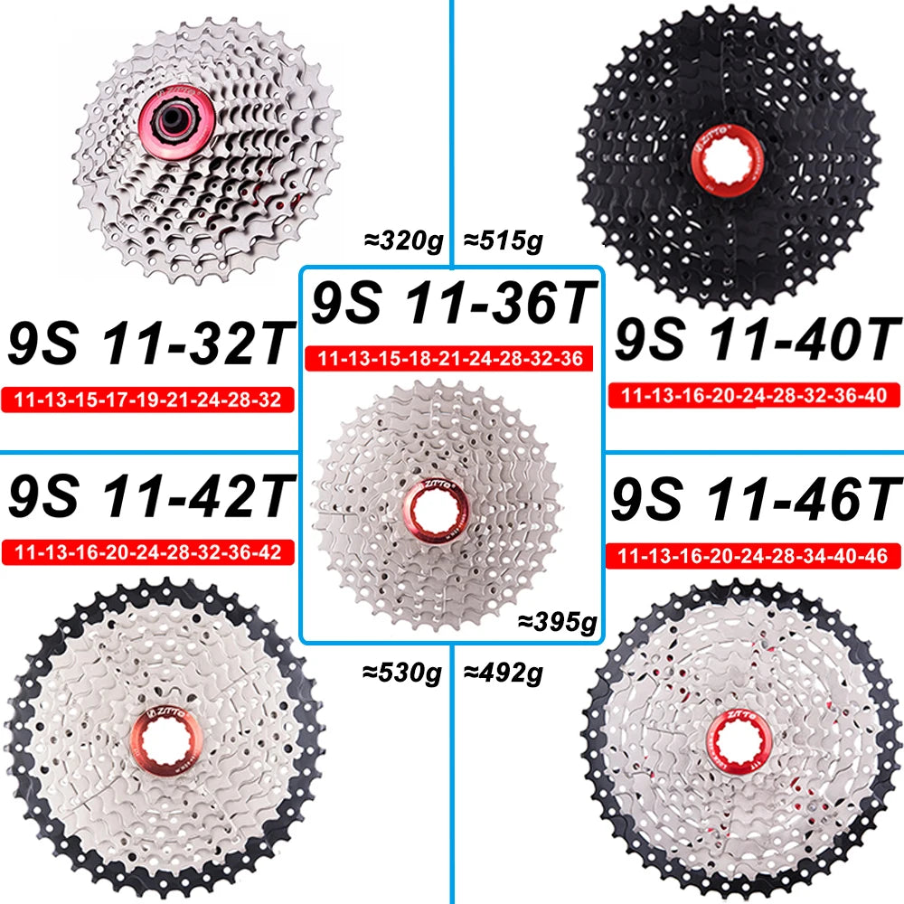 Mountain Bike Chain 9 Speed Bicycle Groupset Shifter Derailleur HG Hub