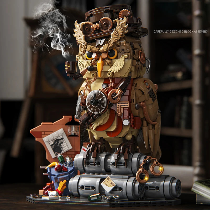 1200+pcs Owl Detective Magic Animal Building Blocks MOC Creative DIY Model Toy Gift