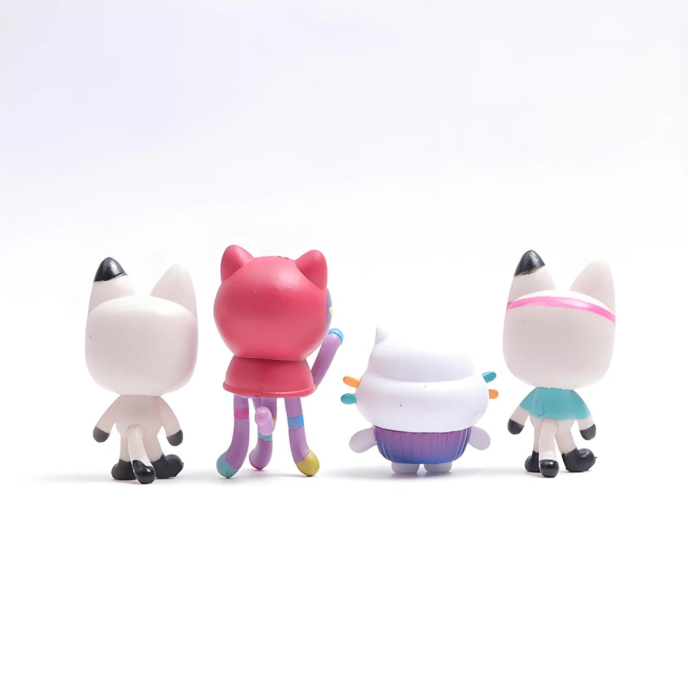 13Pcs Gabby Dollhouse Toy Smiling Car Anime Figure Cat Hug Dolls