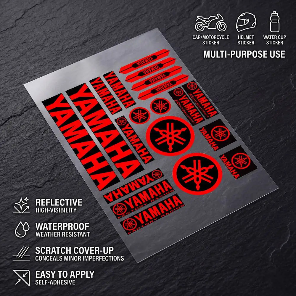 Car Motorcycle Reflective Warning Stickers for Helmet Bicycle Decal Black