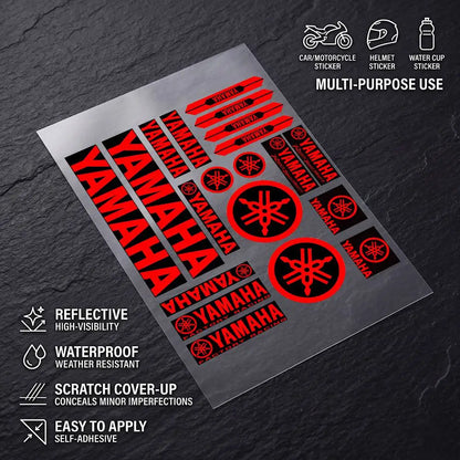 Car Motorcycle Reflective Warning Stickers for Helmet Bicycle Decal Black