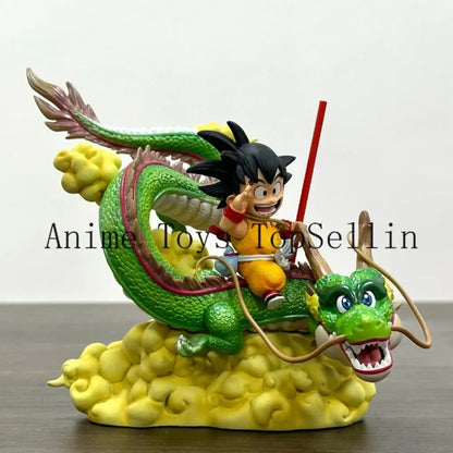 15cm Dragon Ball Goku with Dragon PVC Action Figure Anime Model Collectible Toy