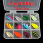 12pcs Fishing Lure Metal Spinner Bait Tackle for Bass Trout Accessories