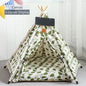 Pet Teepee Tent | Portable Indoor Dog Cat Bed with Cushion and Blackboard