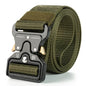 Men's Buckle Tactical Belt Red Ears Plastic Multifunctional Military Canvas