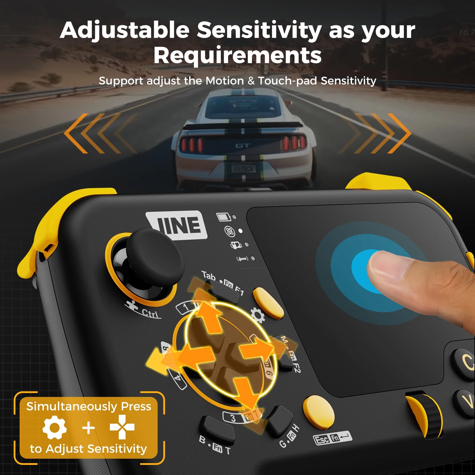 IINE Ungrade Wireless Mouse-Pad Controller As Keyboard and Mouse Combo Set with Touchpad-EXPROTAS