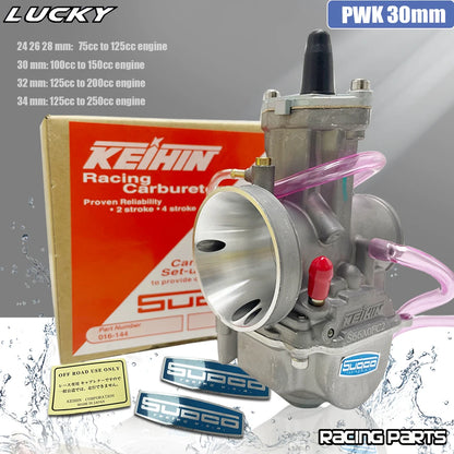 Keihin PWK 24/26/28/30/32/34mm Carburetor for 2T/4T Scooter, ATV, Dirt Bike, Enduro Motocross