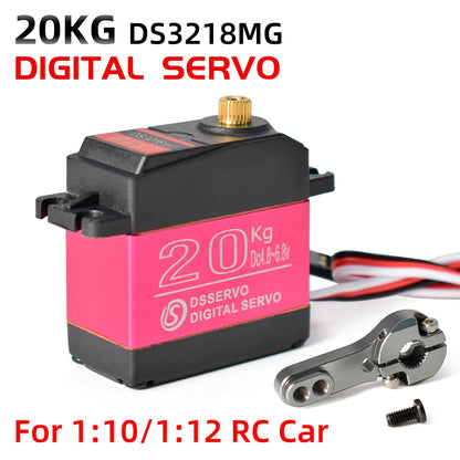 DS3218 Waterproof 20kg Metal Gear Digital Servo 0.14s for 1/8-1/12 RC Cars Crawlers