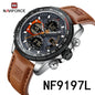 NAVIFORCE Top Military Quartz Watches for Men Luxury Sports Chronograph Watch Waterproof Clock Leather LED Digital WristWatch-EXPROTAS