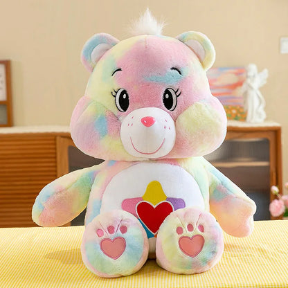 30CM Kawaii Bear Plush Toy Rainbow Soft Stuffed Doll Carebears Anime