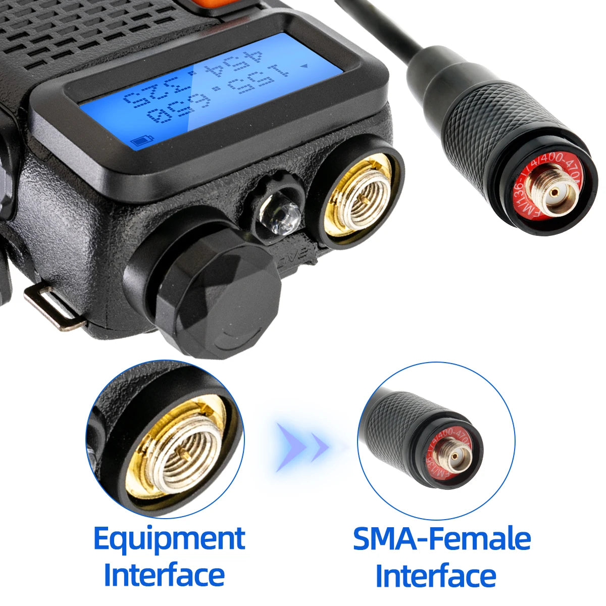 Gooseneck Tactical Antenna SMA-Female for Baofeng UV-5R VHF UHF 13 17 21