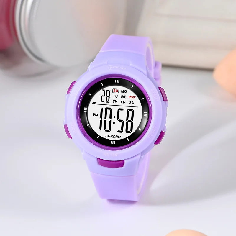 UTHAI CE49 Kids Smart Watch Luminous Waterproof Alarm Student Electronic Gift