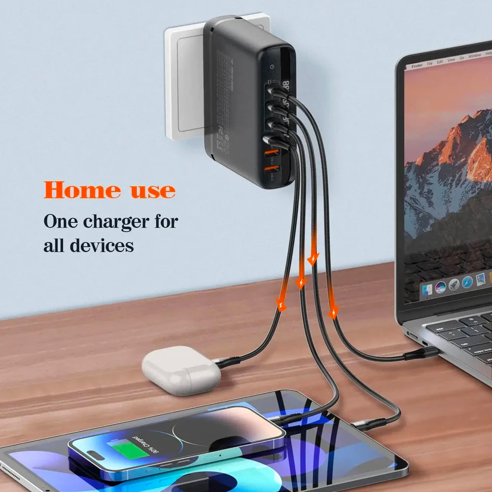 140W GaN USB C Charger PD 100W 65W Power PPS Type-C Fast Charger For IPhone 15 14 13 Samsung Xiaomi MacBook Pro Laptop Adapter-EXPROTAS
