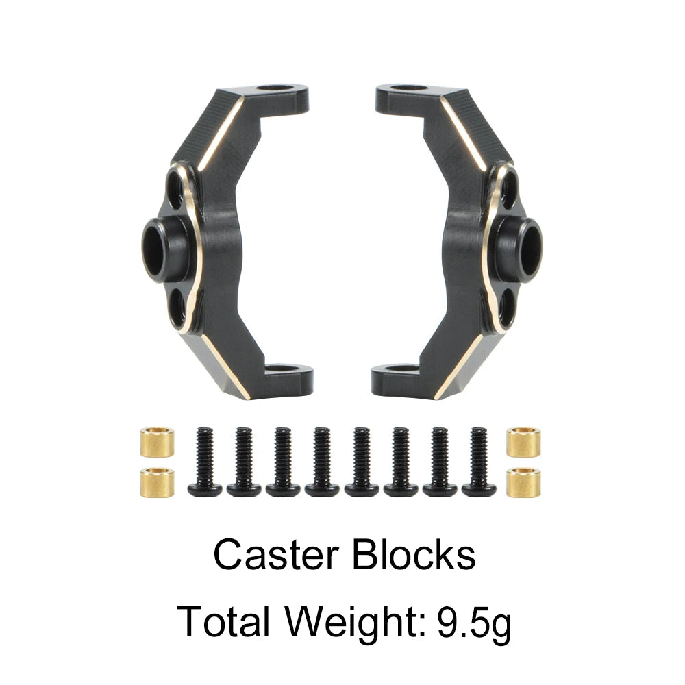 TRX4M Brass Steering Link Knuckle Diff Cover Caster Block Weights 1/18 RC