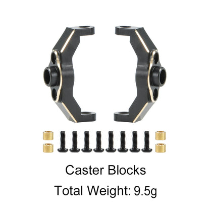 TRX4M Brass Steering Link Knuckle Diff Cover Caster Block Weights 1/18 RC