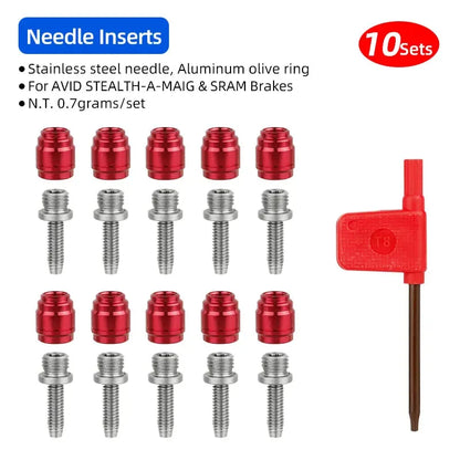 10 Bicycle Hydraulic Disc Brake Hose Inserts Quick Install Oil Needle