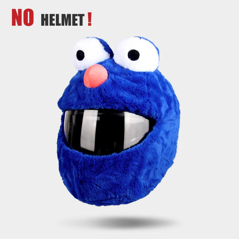 Protection Headgear Cover Plush Helmet for Motorcycle Full Face Cartoon