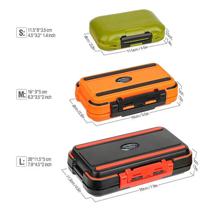 Waterproof Fishing Tackle Box Hook Lure Bait Storage Organizer Case
