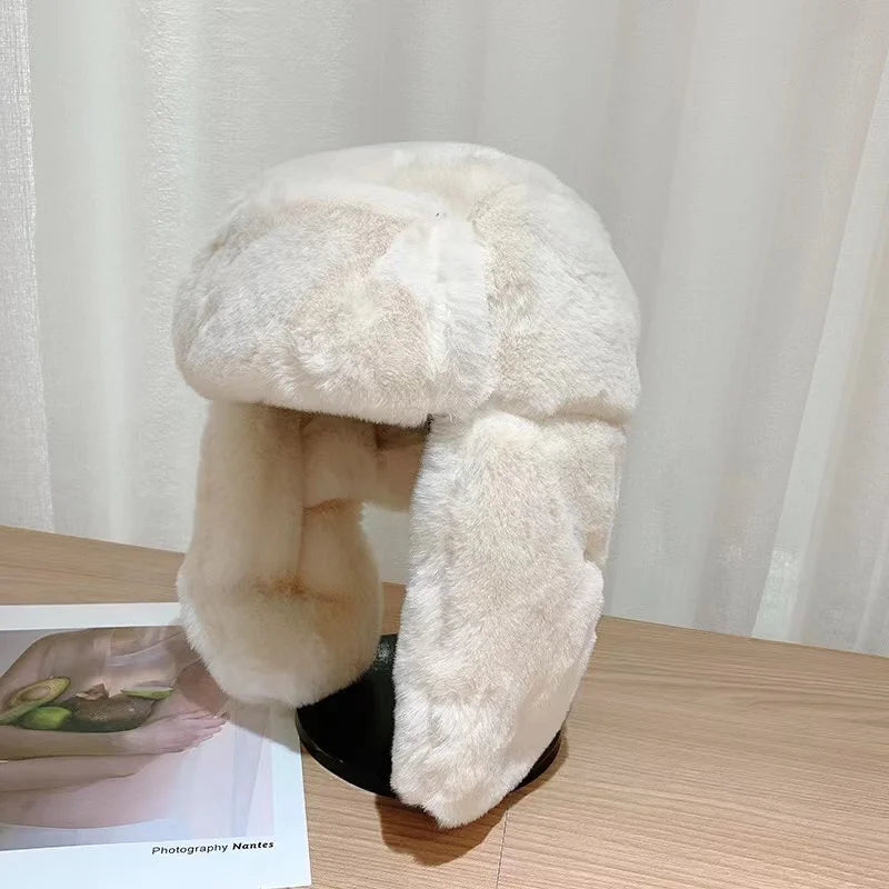 Unisex Winter Ushanka Hat Faux Fur Ear Flaps Warm Ski Cap Trapper