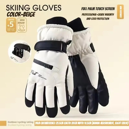 Winter Thermal Waterproof Touchscreen Ski Gloves Men Women Non-Slip