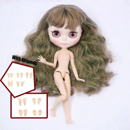 ICY DBS Blythe Doll White Skin Joint Body Long Colourful Hair Glossy Face