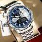 Stainless Steel Poedagar Men’s Waterproof Quartz Luminous Wristwatch Date