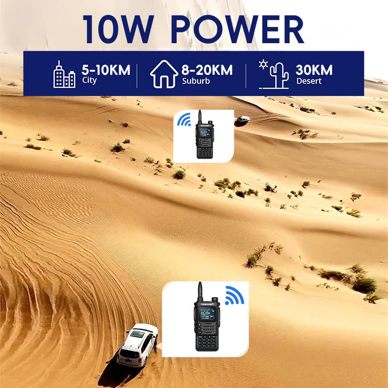 TIDRADIO 2nd Gen TD-H8 10W Professional Walkie Talkie Portable Long Range Radio Phone Wireless Programmable Search Repeaters-EXPROTAS