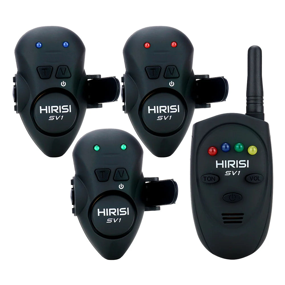 Hirisi SV1 Carp Fishing Bite Alarm Set Luminous Bite Indicator Portable Case