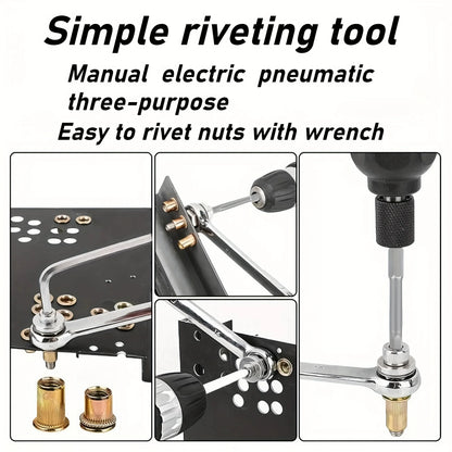 50PCS M3 M4 M5 M6 M8 M10 M12 Rivet Nuts Tools Carbon Steel Rivnuts Blindnuts Nuts Insert Rivet Multi Sizes Tools